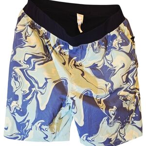 Fabletics Blue and Cream Athletic Shorts